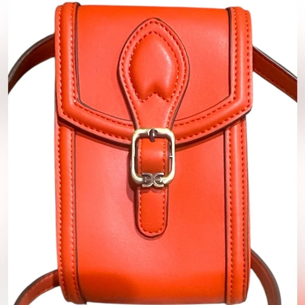 NWOT Sam Edelman Orange Leather Crossbody Bag